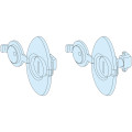 Prismaset p active - accessoires panneau fond ip30-syst. 1/4t - 8 longs+2 courts