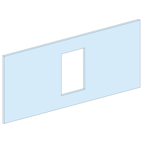 Prismaset g active - plastron ins/inv 250-4m-l=600-horiz.-fixe-cde rot.-ral9003