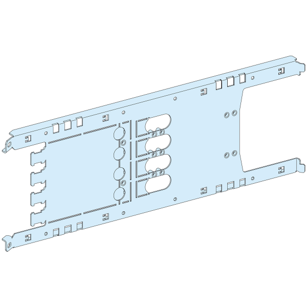 Platine Schneider PrismaSet P LVS03414 pour NSX100-250 fixe 4P - Montage horizontal - Commande rotative & télécommande L650