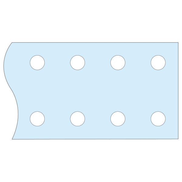 Linergy bs - barre pour jdb horizontal - plate pleine - l= 2000mm - 60x5