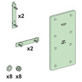 Linergy lgye - liaison plate entre jdb vert/horiz 3200a - avec visserie