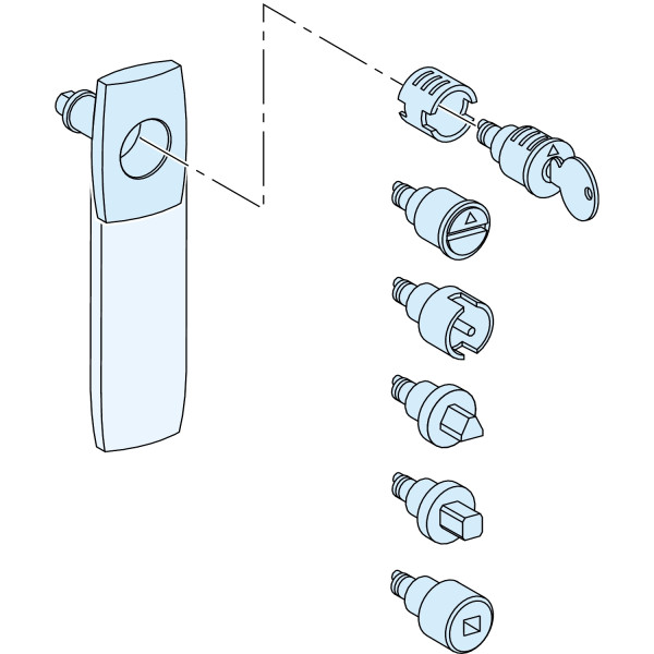 Prismaset active - insert de poignée ip55 - triangle mâle 7 mm