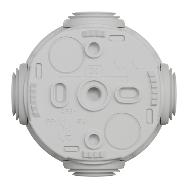 Boîte de dérivation Ø60 Schneider Mureva Box étanche 4 embouts Gris IP55