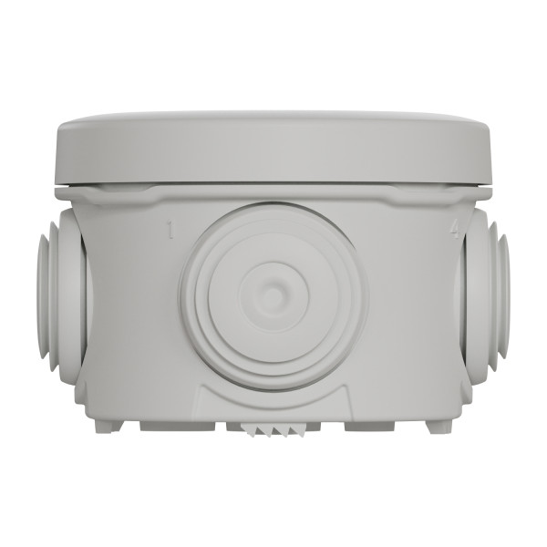 Boîte de dérivation Ø60 Schneider Mureva Box étanche 4 embouts Gris IP55