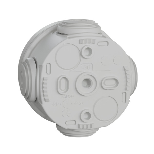 Boîte de dérivation Ø60 Schneider Mureva Box étanche 4 embouts Gris IP55