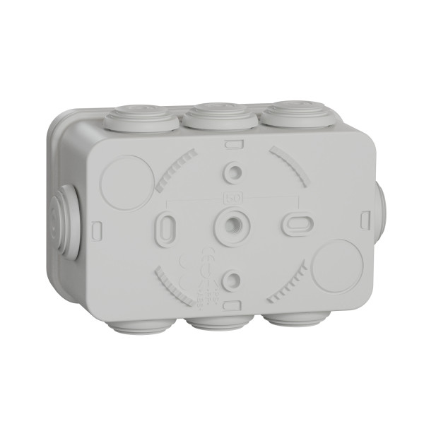 Boîte de dérivation 105x65x55 Schneider Mureva Box étanche 8 embouts Gris IP55