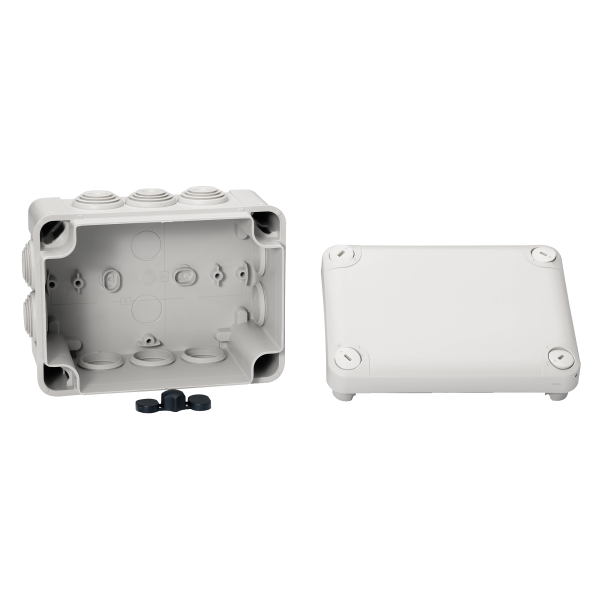 Boîte de Dérivation Grise IP55 avec Embouts 150x105x80 mm Mureva Box Schneider