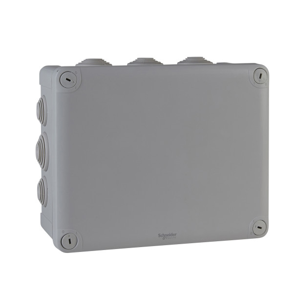 Boîte de dérivation 225x175x100 Schneider Mureva Box étanche 12 embouts Gris IP55