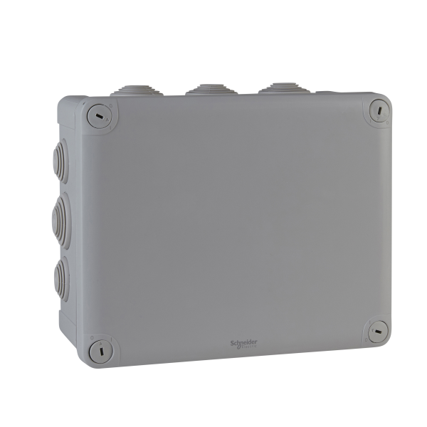 Boîte de dérivation 225x175x100 Schneider Mureva Box étanche 12 embouts Gris IP55