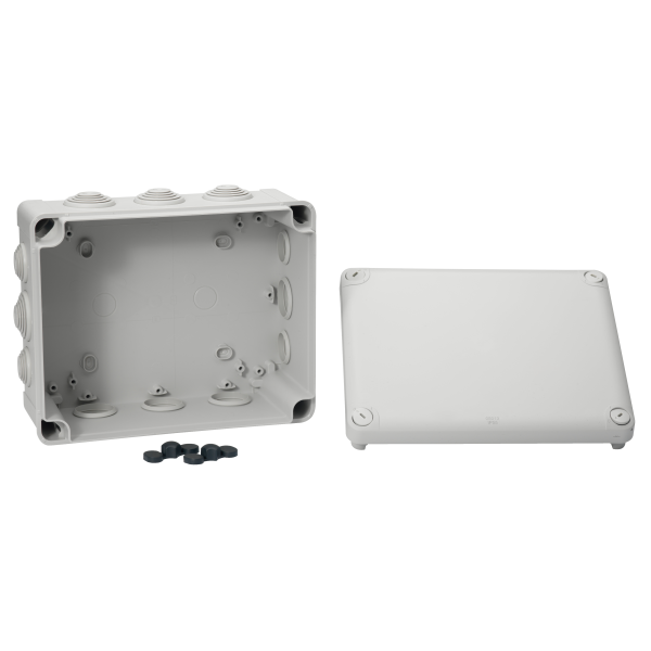 Boîte de dérivation 225x175x100 Schneider Mureva Box étanche 12 embouts Gris IP55