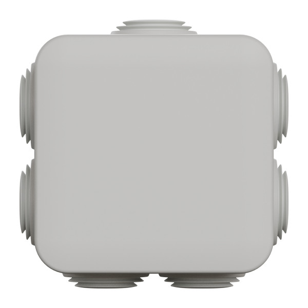 Boîte de dérivation 65x65x45 Schneider Mureva Box étanche 7 entrées couvercle clipsable Gris