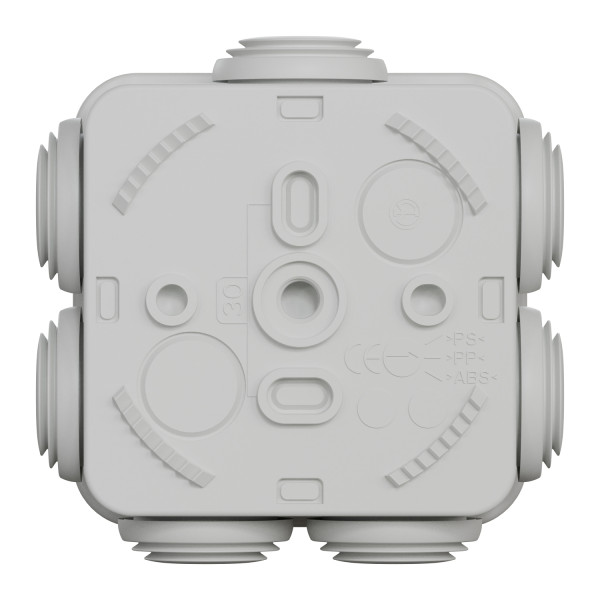 Boîte de dérivation 65x65x45 Schneider Mureva Box étanche 7 entrées couvercle clipsable Gris