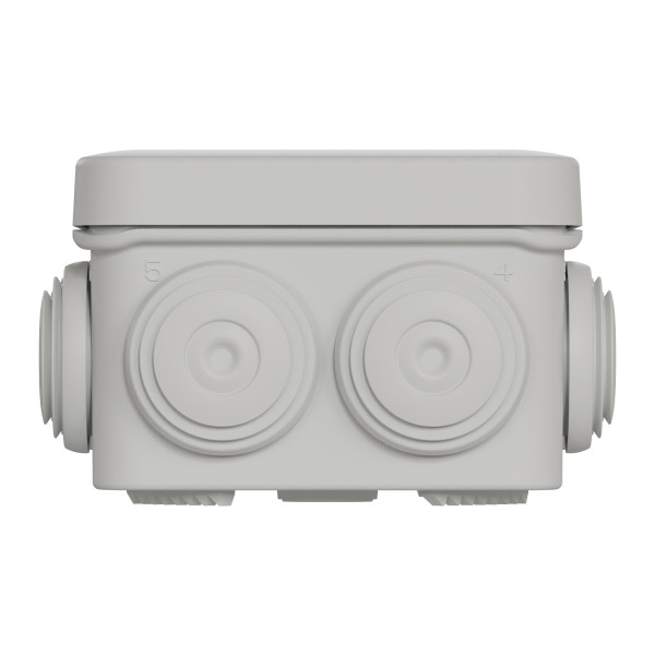 Boîte de dérivation 65x65x45 Schneider Mureva Box étanche 7 entrées couvercle clipsable Gris