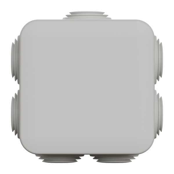 Boîte de dérivation 65x65x45 Schneider Mureva Box étanche 7 entrées couvercle clipsable Gris