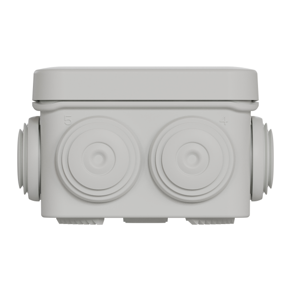 Boîte de dérivation 65x65x45 Schneider Mureva Box étanche 7 entrées couvercle clipsable Gris
