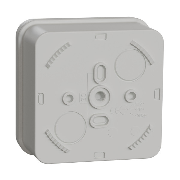 Boîte de dérivation 80x80x45 Schneider Mureva Box étanche faces lisses Gris couvercle clipsable