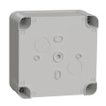 Boîte de dérivation 105x105x55 Schneider Mureva Box étanche faces lisses couvercle à vis Gris