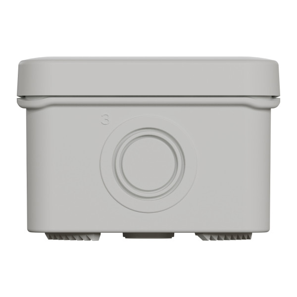 Boîte de dérivation 65x65x45 Schneider Mureva Box étanche 4 entrées défonçables pour PE Gris