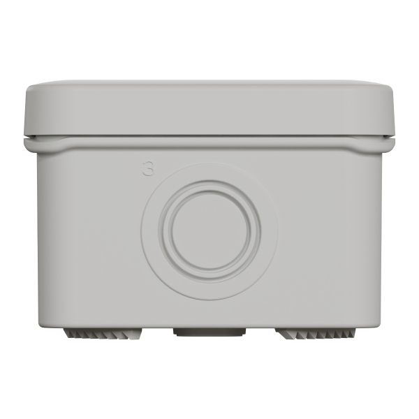 Boîte de dérivation 65x65x45 Schneider Mureva Box étanche 4 entrées défonçables pour PE Gris