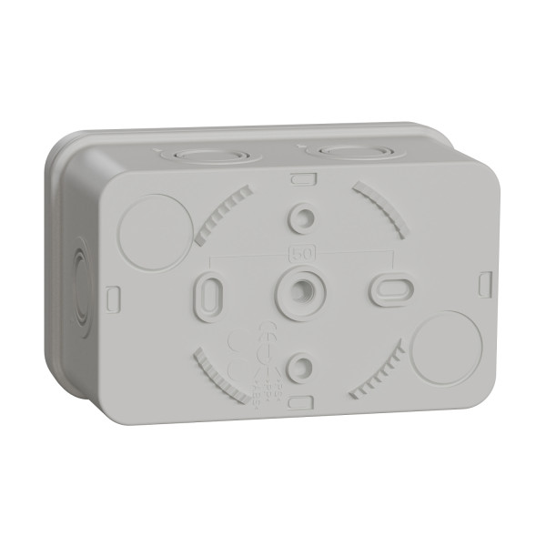 Boîte de dérivation 105x65x55 Schneider Mureva Box étanche 6 entrées défonçable pour PE Gris