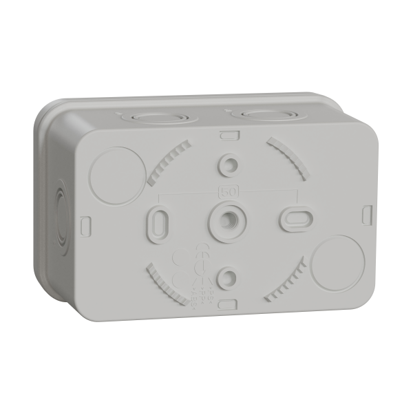 Boîte de dérivation 105x65x55 Schneider Mureva Box étanche 6 entrées défonçable pour PE Gris