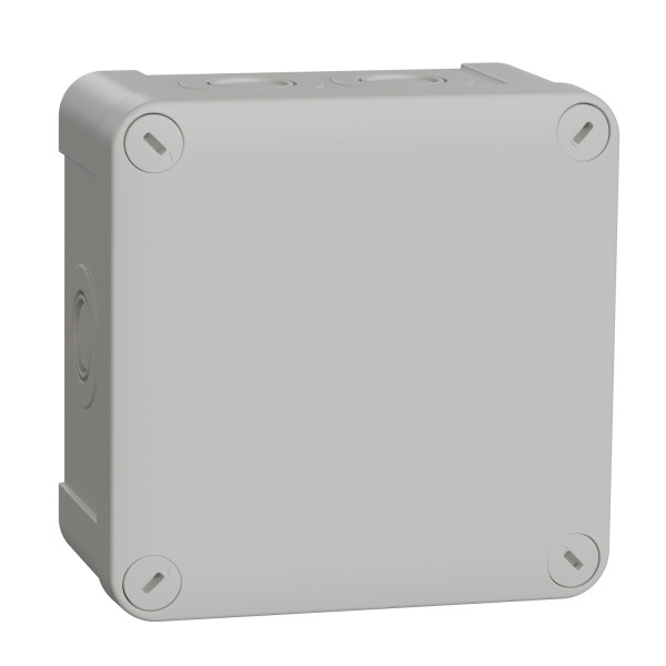 Boîte de dérivation 105x105x55 Schneider Mureva Box étanche 7 entrées défonçable pour PE Gris