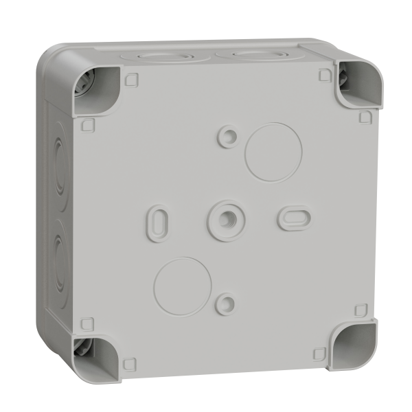 Boîte de dérivation 105x105x55 Schneider Mureva Box étanche 7 entrées défonçable pour PE Gris