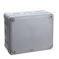 Boîte de dérivation 175x150x80 Schneider Mureva Box étanche 16 entrées défonçable pour PE Gris 