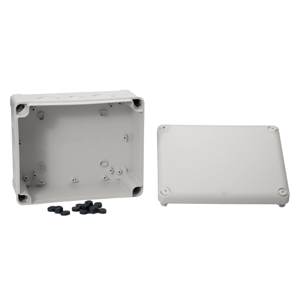 Boîte de dérivation 225x175x100 Schneider Mureva Box étanche 12 entrées défonçables pour PE Gris