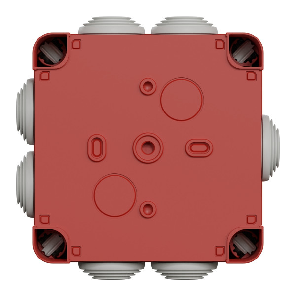 Boîte de dérivation 105x105x55 Schneider Mureva Box étanche 7 entrées couvercle à vis Rouge