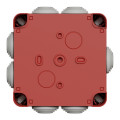 Boîte de dérivation 105x105x55 Schneider Mureva Box étanche 7 entrées couvercle à vis Rouge