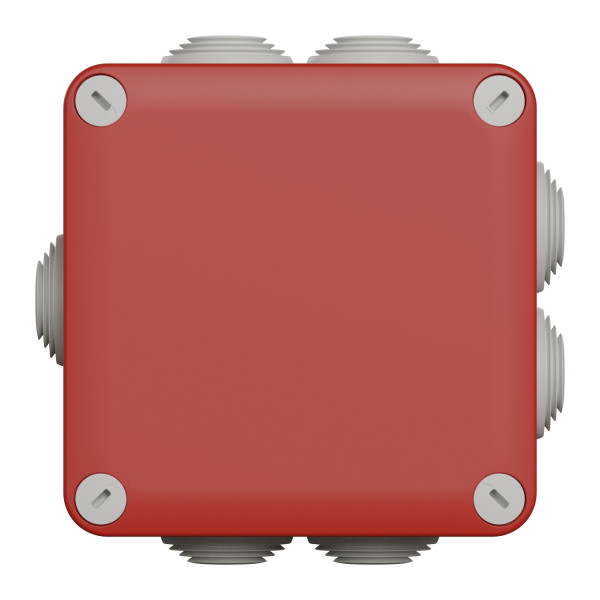 Boîte de dérivation 105x105x55 Schneider Mureva Box étanche 7 entrées couvercle à vis Rouge