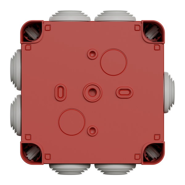 Boîte de dérivation 105x105x55 Schneider Mureva Box étanche 7 entrées couvercle à vis Rouge
