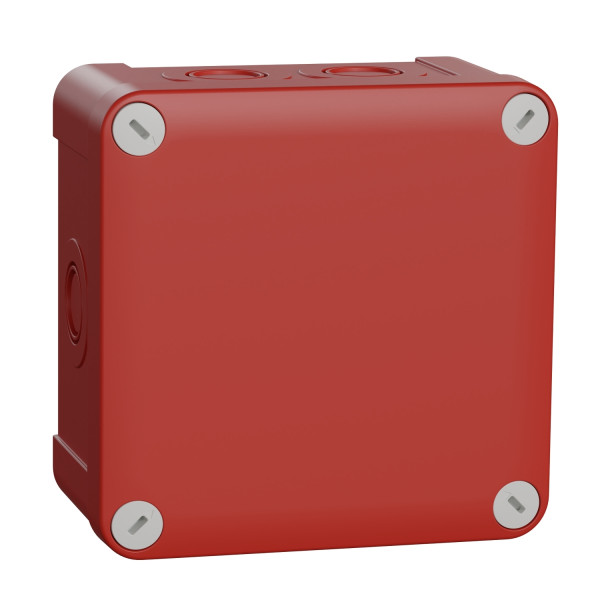 Boîte de dérivation 105x105x55 Schneider Mureva Box étanche 13 entrées Rouge IP55