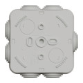 Boîte de dérivation 80x80x45 Schneider Mureva Box étanche 7 entrées avec borniers Gris IP55