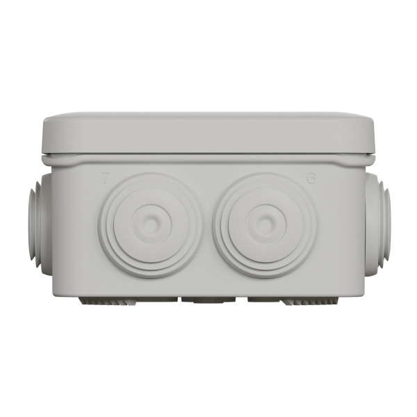 Boîte de dérivation 80x80x45 Schneider Mureva Box étanche 7 entrées avec borniers Gris IP55