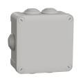 Boîte de dérivation 105x105x55 Schneider Mureva Box étanche 7 entrées avec borniers à vis Gris IP55 