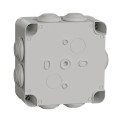 Boîte de dérivation 105x105x55 Schneider Mureva Box étanche 7 entrées avec borniers à vis Gris IP55 