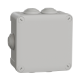 Boîte de dérivation 105x105x55 Schneider Mureva Box étanche 7 entrées avec borniers à vis Gris IP55 