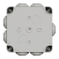 Boîte de dérivation 105x105x55 Schneider Mureva Box étanche 7 entrées avec borniers à vis Gris IP55 