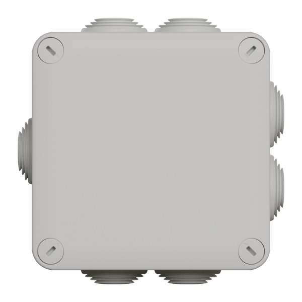 Boîte de dérivation 105x105x55 Schneider Mureva Box étanche 7 entrées avec borniers à vis Gris IP55 