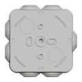 Boîte de dérivation 80x80x45 Schneider Mureva Box étanche 7 entrées couvercle clipsable gris