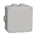 Boîte de dérivation 105x105x55 Schneider Mureva Box étanche 7 entrées couvercle à vis Gris