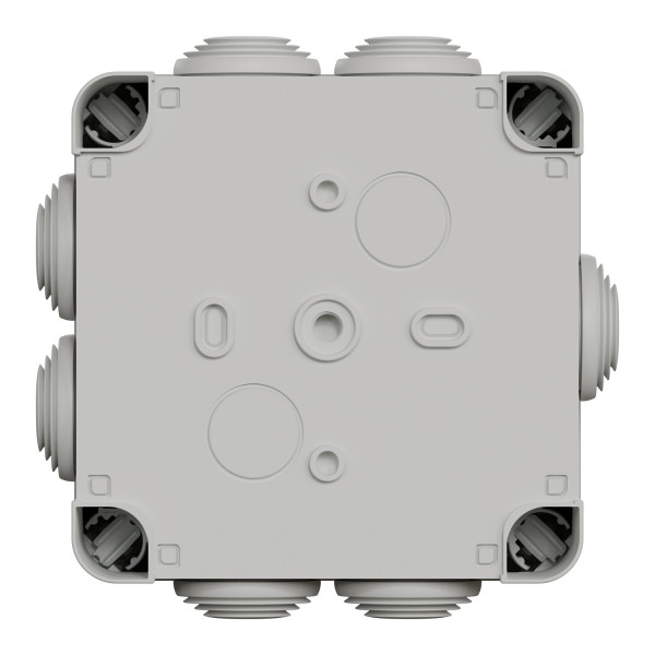 Boîte de dérivation 105x105x55 Schneider Mureva Box étanche 7 entrées couvercle à vis Gris