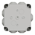 Boîte de dérivation 105x105x55 Schneider Mureva Box étanche 7 entrées couvercle à vis Gris