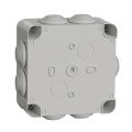 Boîte de dérivation 105x105x55 Schneider Mureva Box étanche 7 entrées couvercle à vis Gris