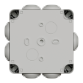 Boîte de dérivation 105x105x55 Schneider Mureva Box étanche 7 entrées couvercle à vis Gris