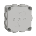 Boîte de dérivation 105x105x55 Schneider Mureva Box étanche 7 entrées couvercle à vis Gris