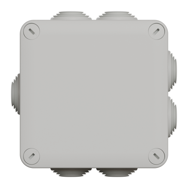 Boîte de dérivation 105x105x55 Schneider Mureva Box étanche 7 entrées couvercle à vis Gris