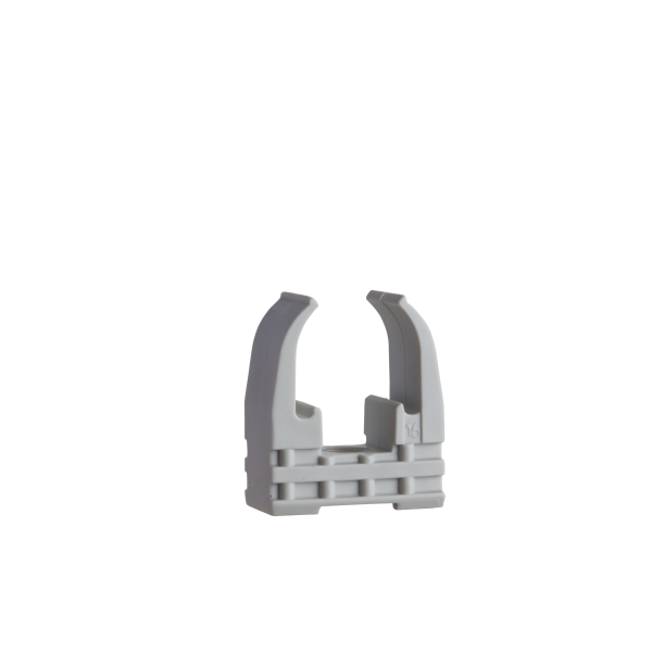 Clips à tube diamètre 20 Schneider Mureva Fix standard pour conduit gris 